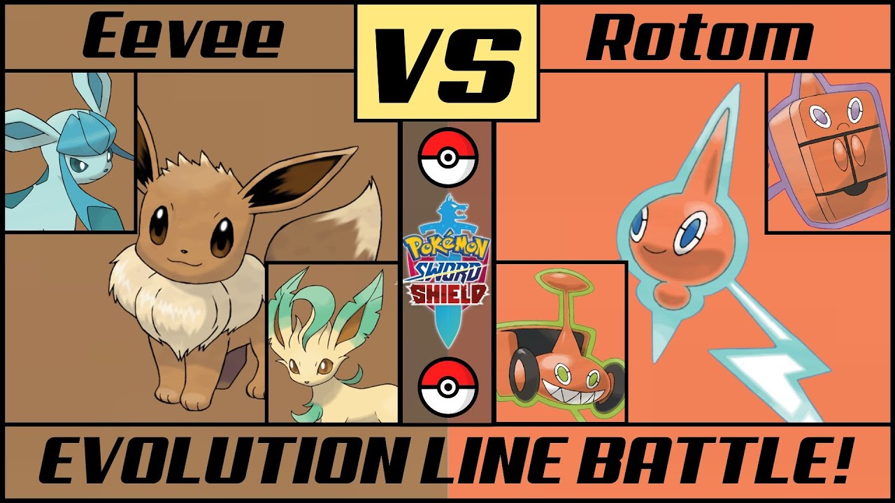 EEVEE vs ROTOM - Evolution Line Battle (Pokémon Sword/Shield)