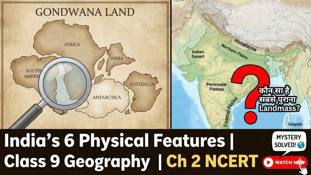 India के 6 Physical Features: कौन सा है सबसे पुराना Landmass?🌍(Gondwana Land Mystery) | 9th | ch 2