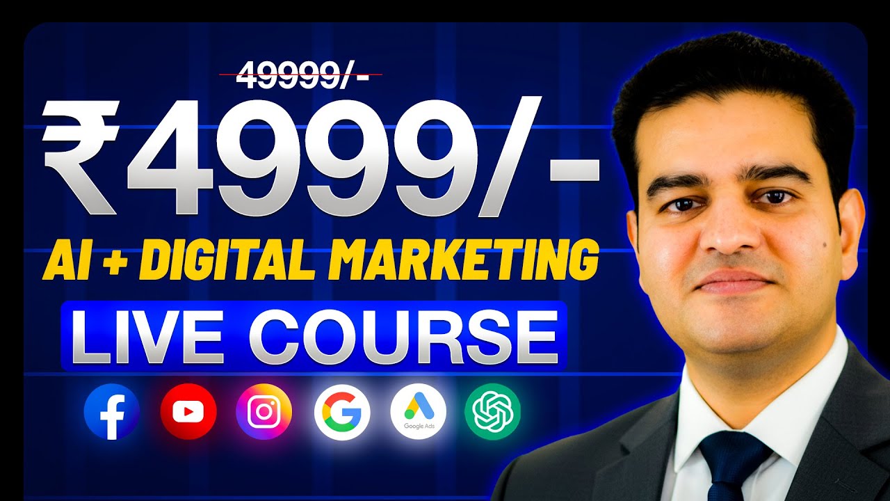 ₹4,999 Only AI + Digital Marketing Live Course | New Year Offer Enrol Now | 