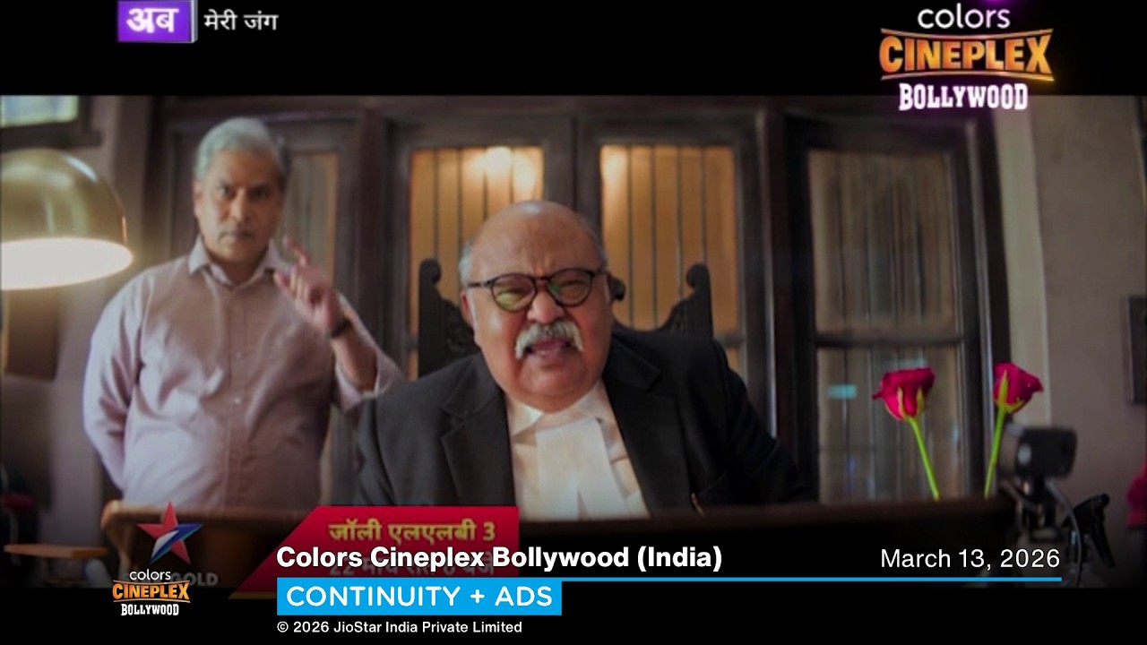 Colors Cineplex Bollywood (India) continuity + ads | March 13, 2026