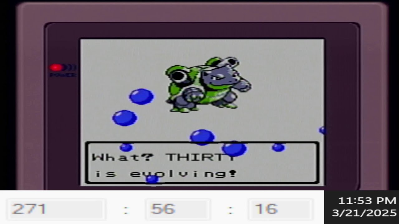 Pokemon Crystal - Shiny Squirtle Wartortle Blastoise after 181 Eggs Hatched 7 Hours [SLD 30/251]
