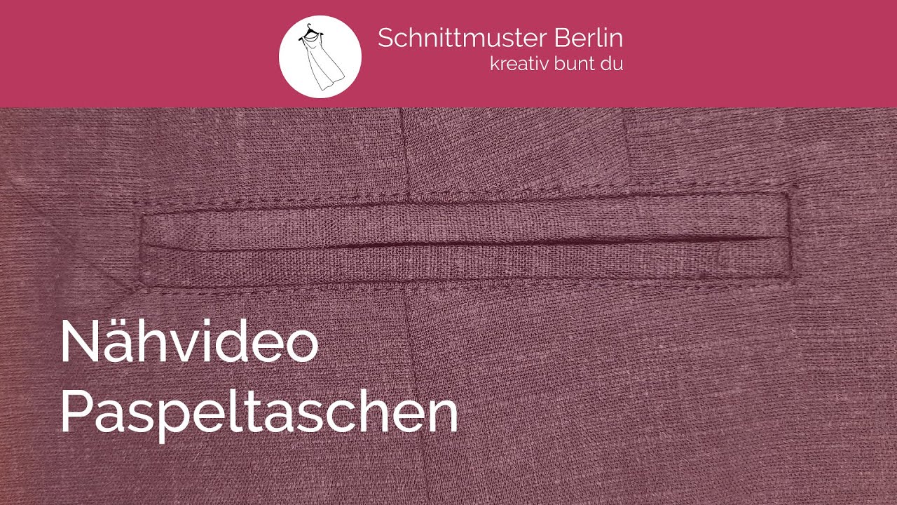 Paspeltaschen Nähvideo
