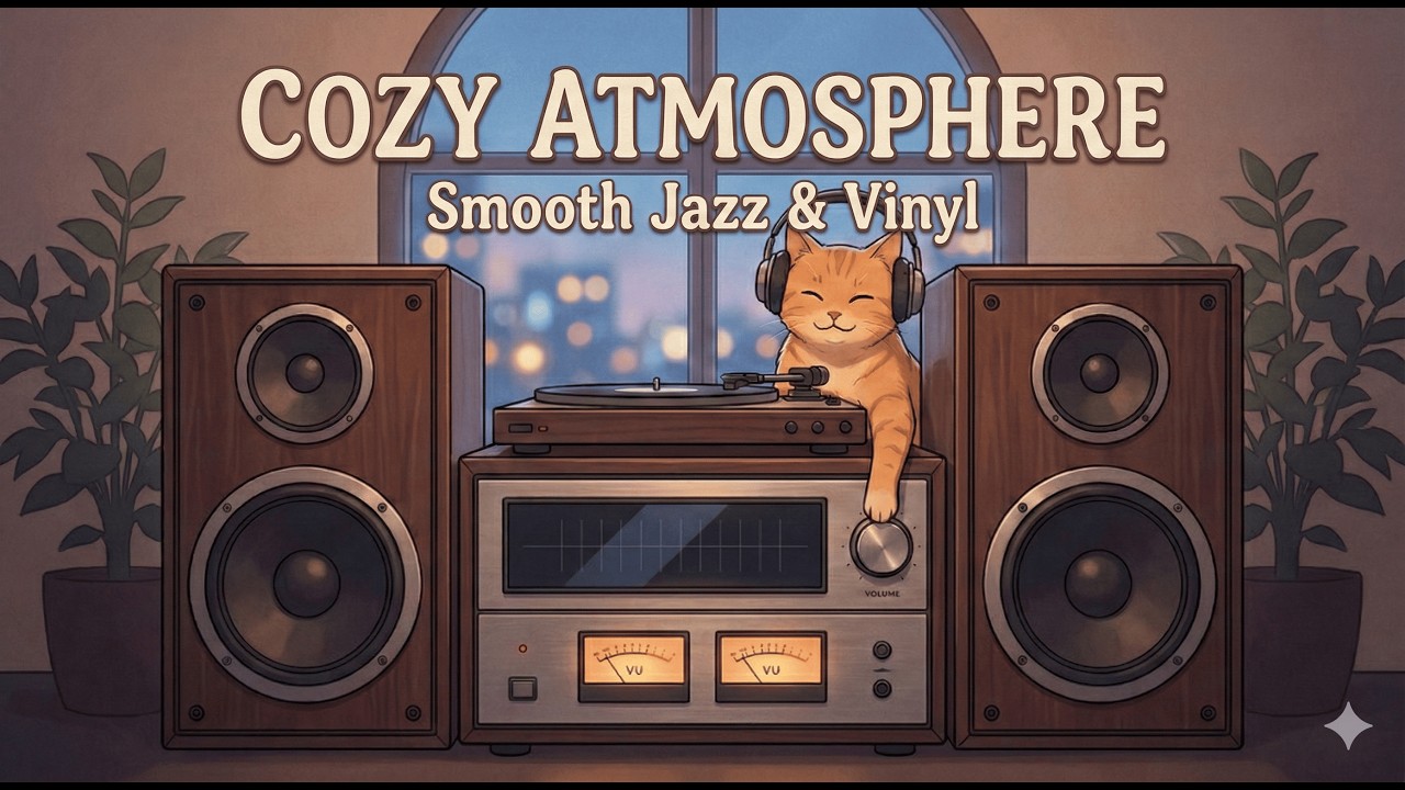 Cozy Apartment Lofi Night 🎧🐱 Warm Jazz Beats for Study & Focus