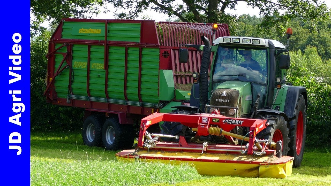 Fendt 415 + Fella + Strautmann | Stalvoeren | Feeding fresh grass | Junte Doornspijk