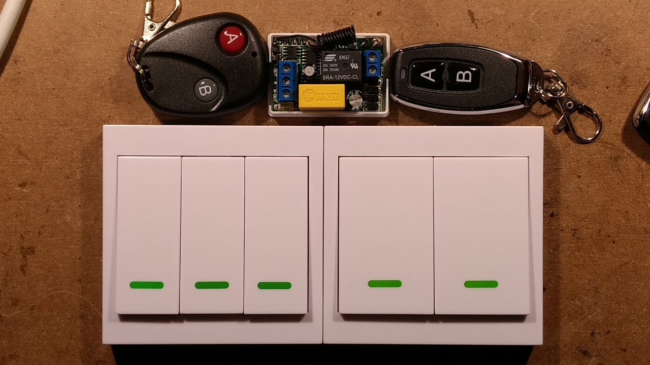 eBay radio remote controls.   (220V with a 125V relay!)