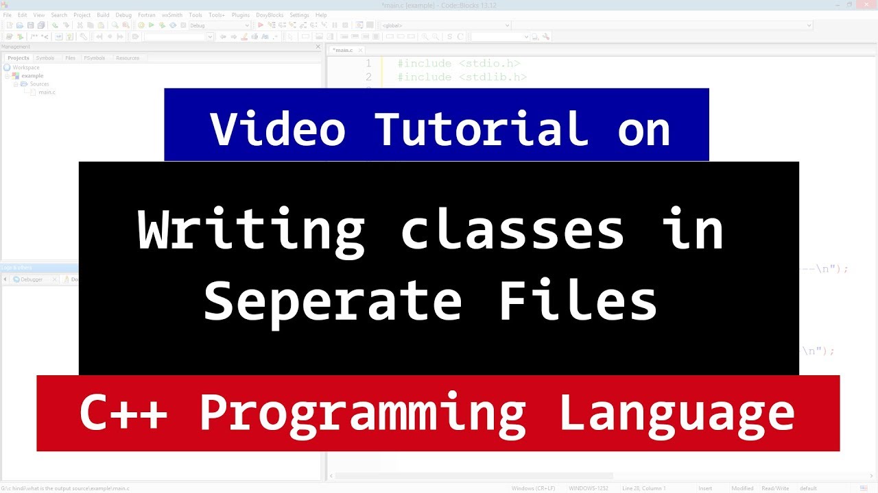 Writing Classes in Separate Files using #define in C++ | CPP Video Tutorial