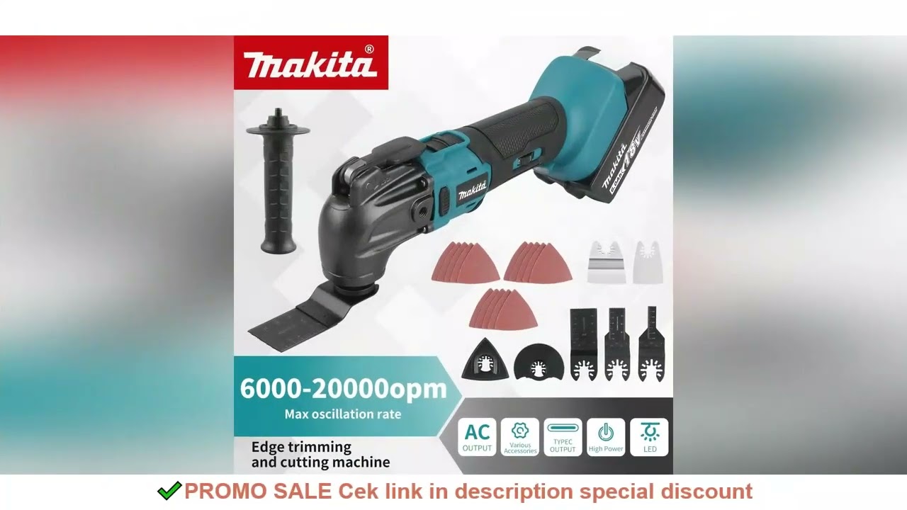 Makita 18V Trimming Cutter: 6-Gear Settings, 18/20V Li-Ion Battery, 340-326mm Length, Multi-Use for
