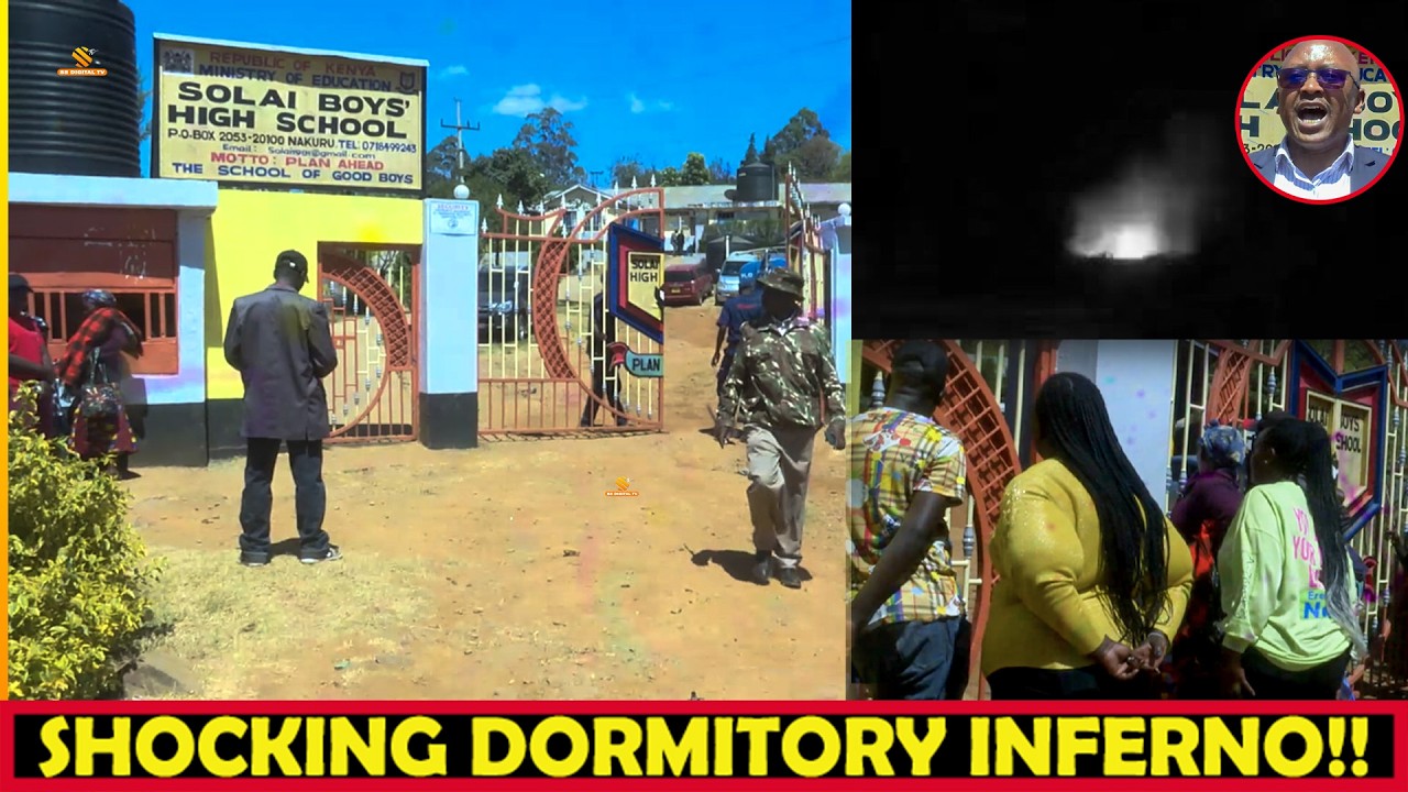 Devastating Scenes!-Form 3 & 4 students sent home after night inferno burns Solai Boys dormitory