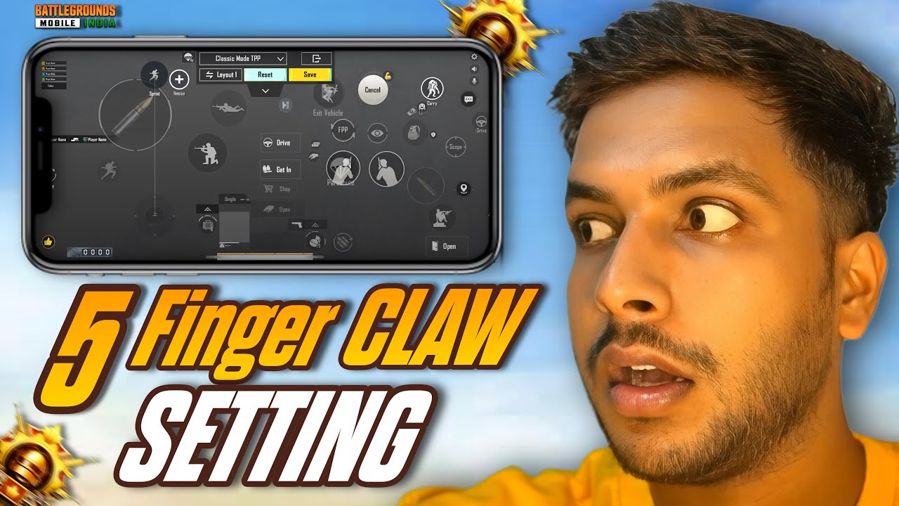 BGMI 5 Finger Claw Settings Like BIXI OP & ANONY GAMING | Best Pro Controls Setup
