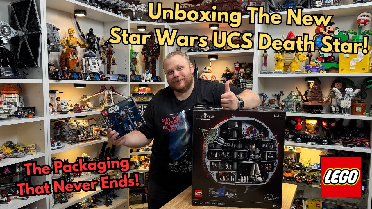Распаковываем новую Звезду Смерти Lego Star Wars UCS! (Упаковка, которая никогда не заканчивается!)