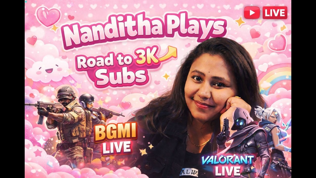 🔴BGMI and Valorant India Live | Pro Gameplay LIVE | Girl Gamer | Nanditha Plays#facecam #fps