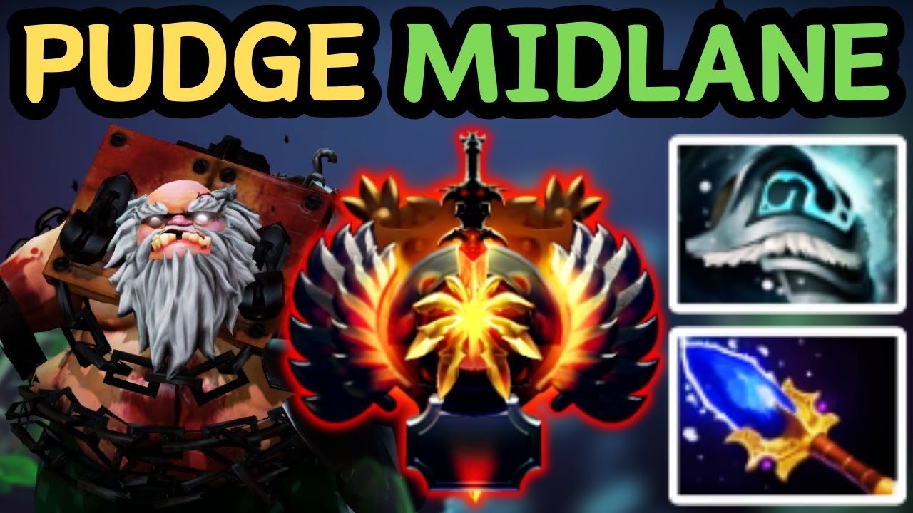 🔥 PUDGE MID = HOOK. ROT. EAT. WIN. | DOTA 2 🔥
