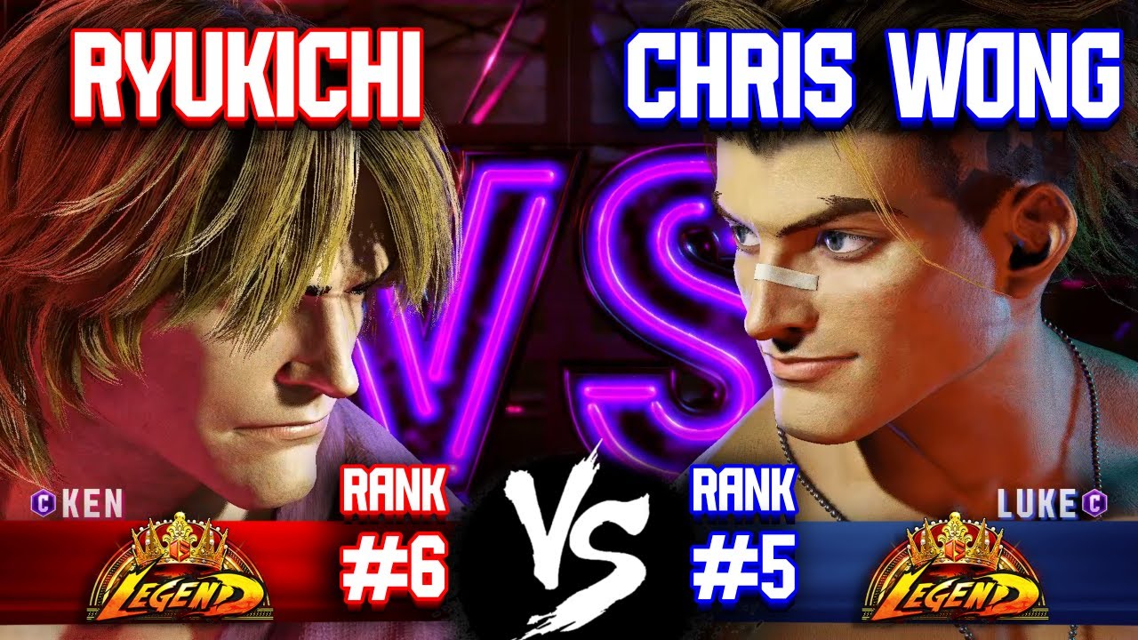 SF6 ▰ RYUKICHI (#6 Rank Ken) vs CHRIS WONG (#5 Rank Luke) ▰ High Level Gameplay