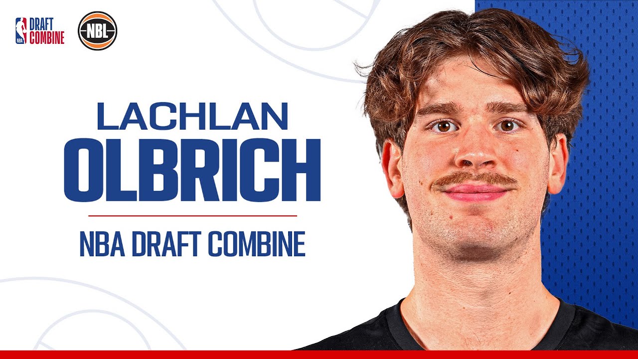 Lachlan Olbrich at the 2025 NBA Draft Combine