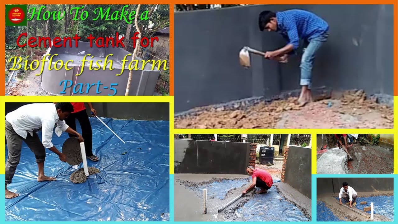 Biofloc fish farming: How To Make a cement tank for biofloc fish farm part-5 #302#