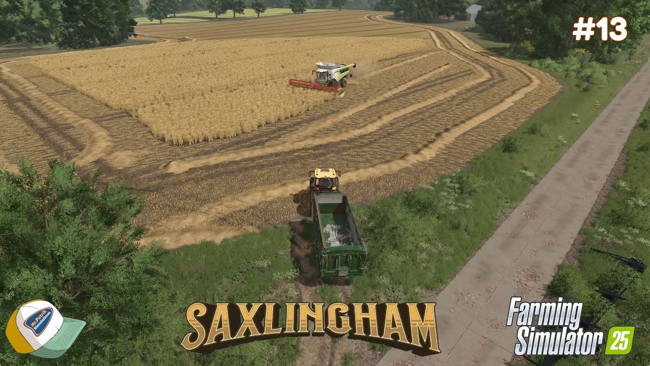 Feeding(TMR)the cows-fillingup the factory(Flour Production)-oat harvest begins/FS25-SAXLINGHAM#13