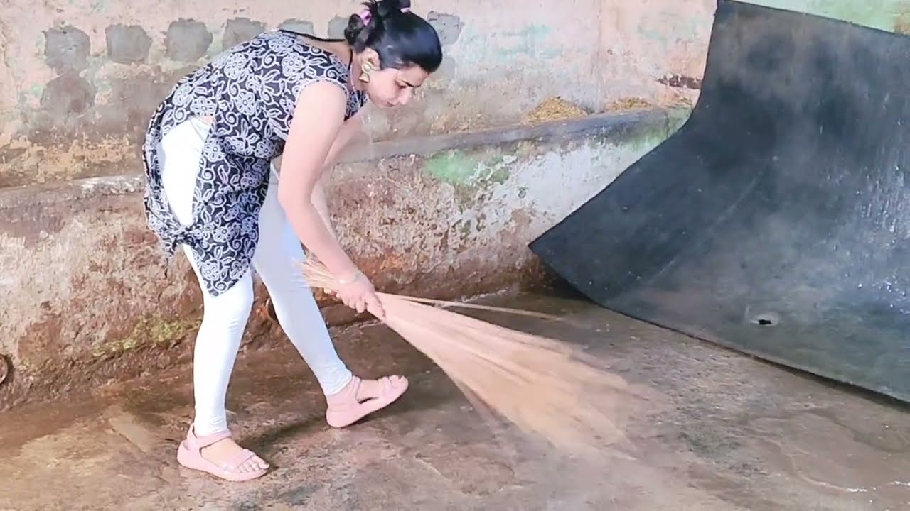 New Cleaning Vlog_Village Women Daily Routine _Desi Aunty Romantic Vlog #cleaning #cleaningvlognew 