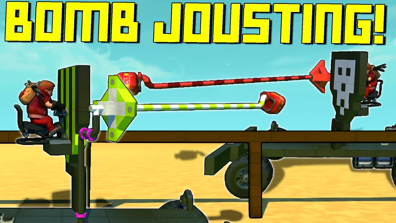 Jousting With Explosive Tipped Lances Is The Best Bad Idea! - Scrap Mechanic Multiplayer Monday