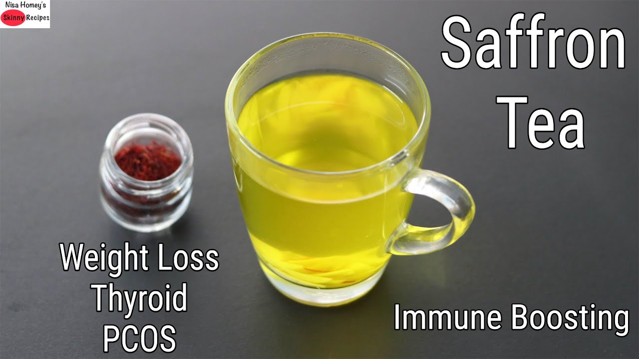 Saffron Tea - Weight Loss Tea/PCOS/Thyroid - Immune Boosting Kashmiri Kahwa Recipe | Skinny Recipes