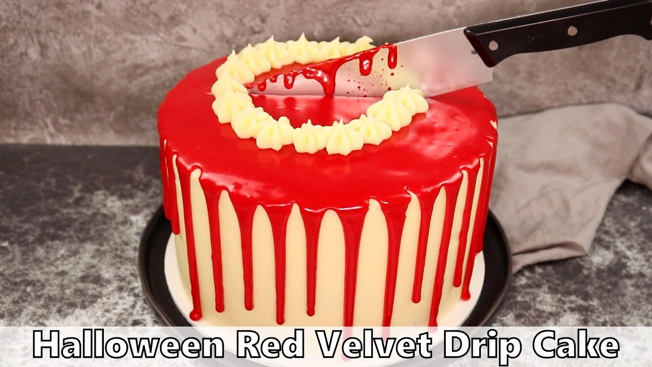 Halloween Red Velvet Drip Cake Recipe
