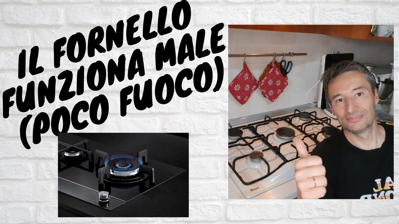 Fornello gas mal funzionante piano cottura