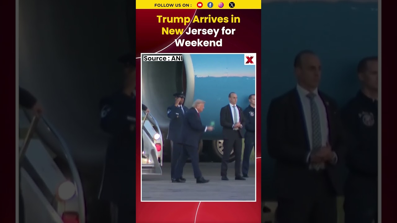 #mustwatch Donald Trump Arrives in New Jersey for Weekend Stay Amid Key Political Discussions Today