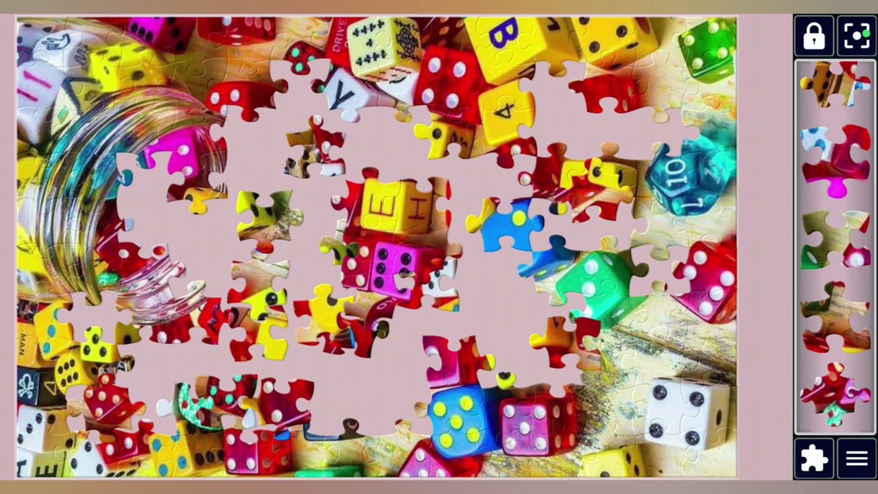 Colourful Dice Spill:A Burst of Gaming Fun🎲🌈✨//jigsaw puzzles craft🧩🧩//Amazing puzzles Art🧩🧩//