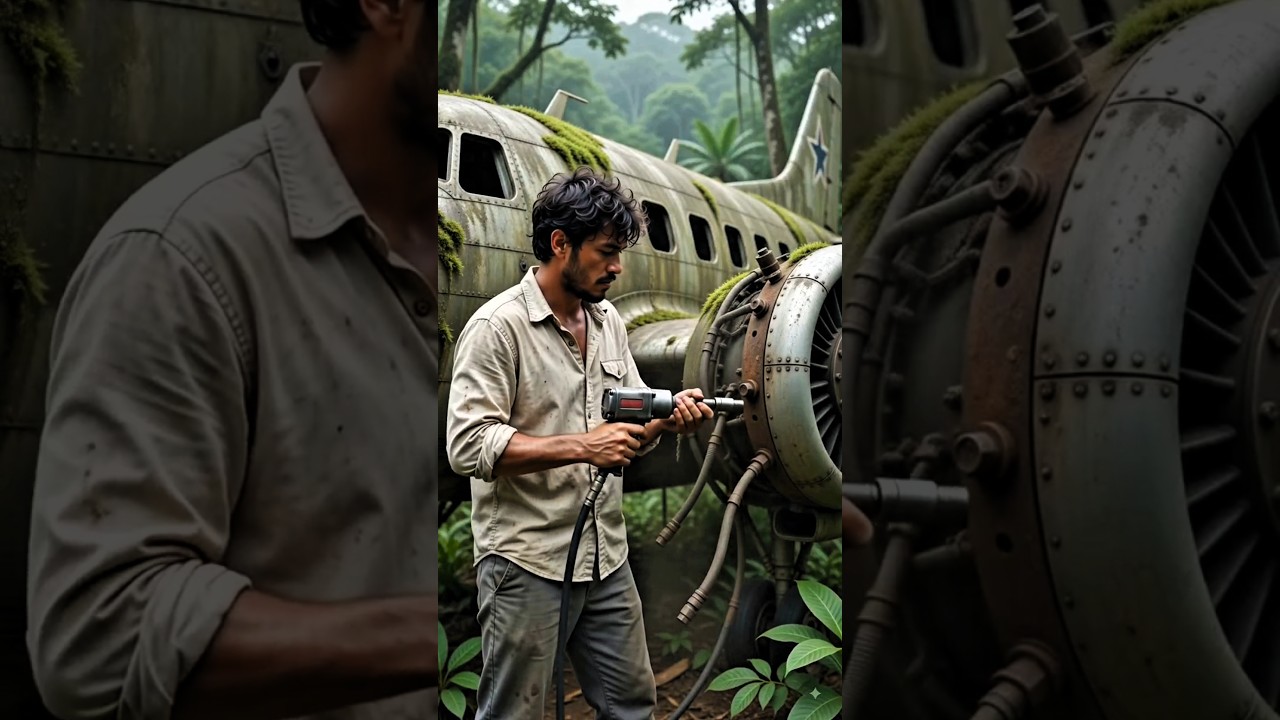 50 Years Abandoned Burnt Airplane Full Restoration | Engine Rebuild,