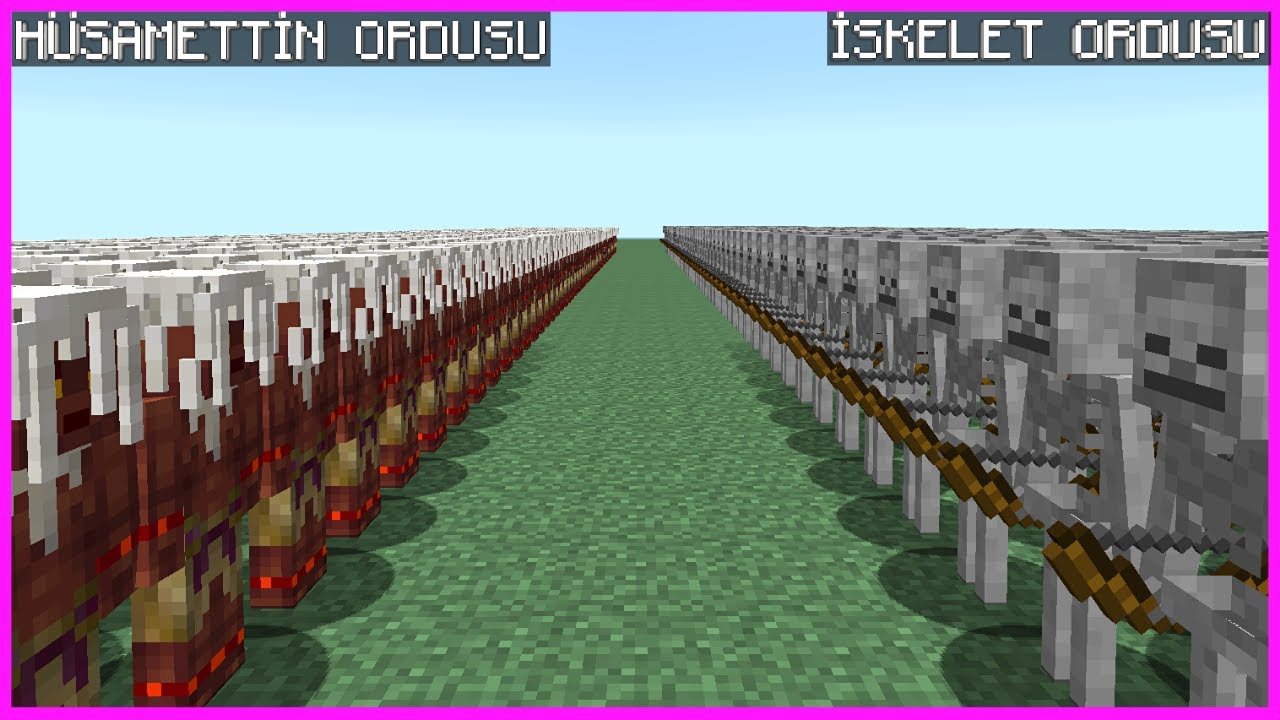 HÜSAMETTİN ORDUSU VS İSKELET ORDUSU! 😱 - Minecraft