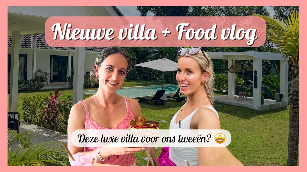 BALI VLOG 🌴 Onze EERSTE dag in UBUD – Luxe VILLA in de JUNGLE 🌿 & FOOD 🍜 | Travelling Sisters