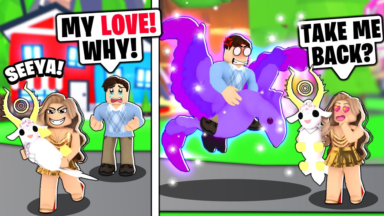 Gold Digger *STOLE* His Neon Goldhorn... We Gave Him A MEGA NEON PHOENIX! (Roblox Adopt Me)