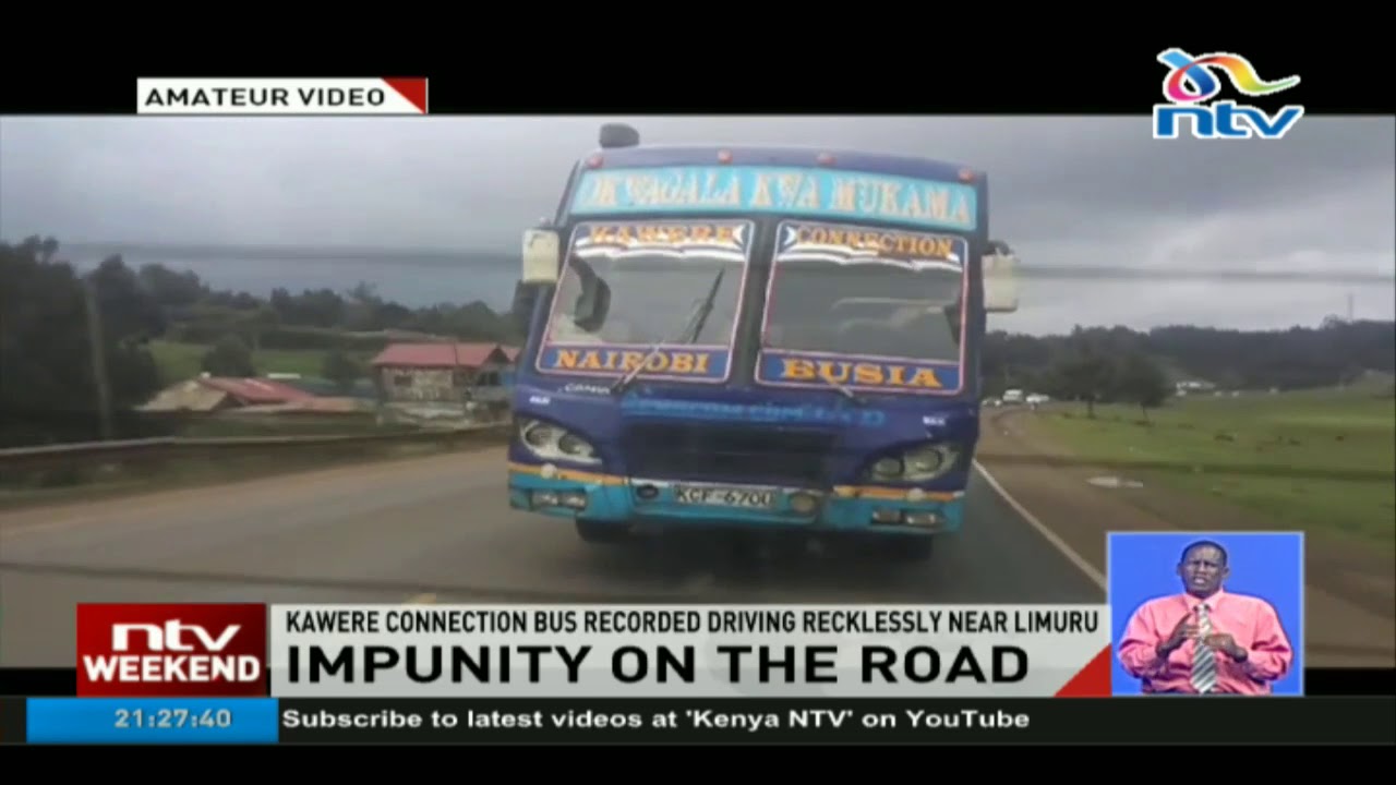 Kawere connection bus recorded driving recklessly near Limuru
