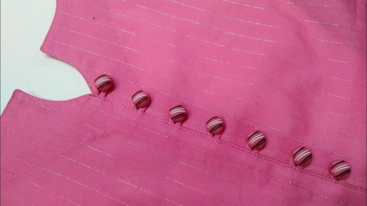 Button Neck design kurti cutting and stitching|| button wala gala|| neck design