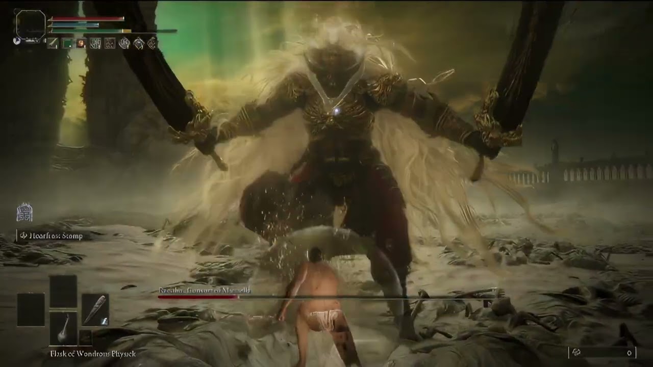 Promised Consort Radahn rune level one, scadu level 0, +0 club, no hit