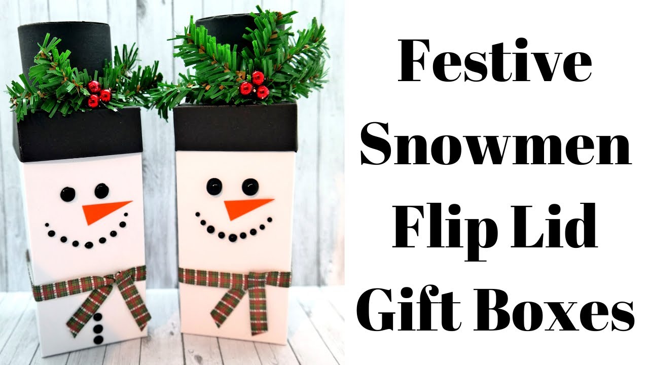 Festive Snowmen Flip Lid Gift Boxes
