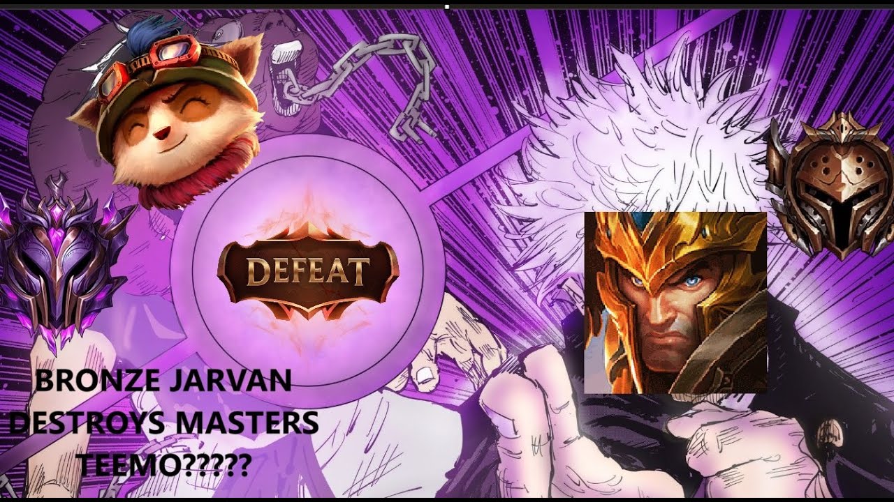 BRONZE JARVAN DESTROYS MASTERS TEEMO AND BECOMES FAKER??