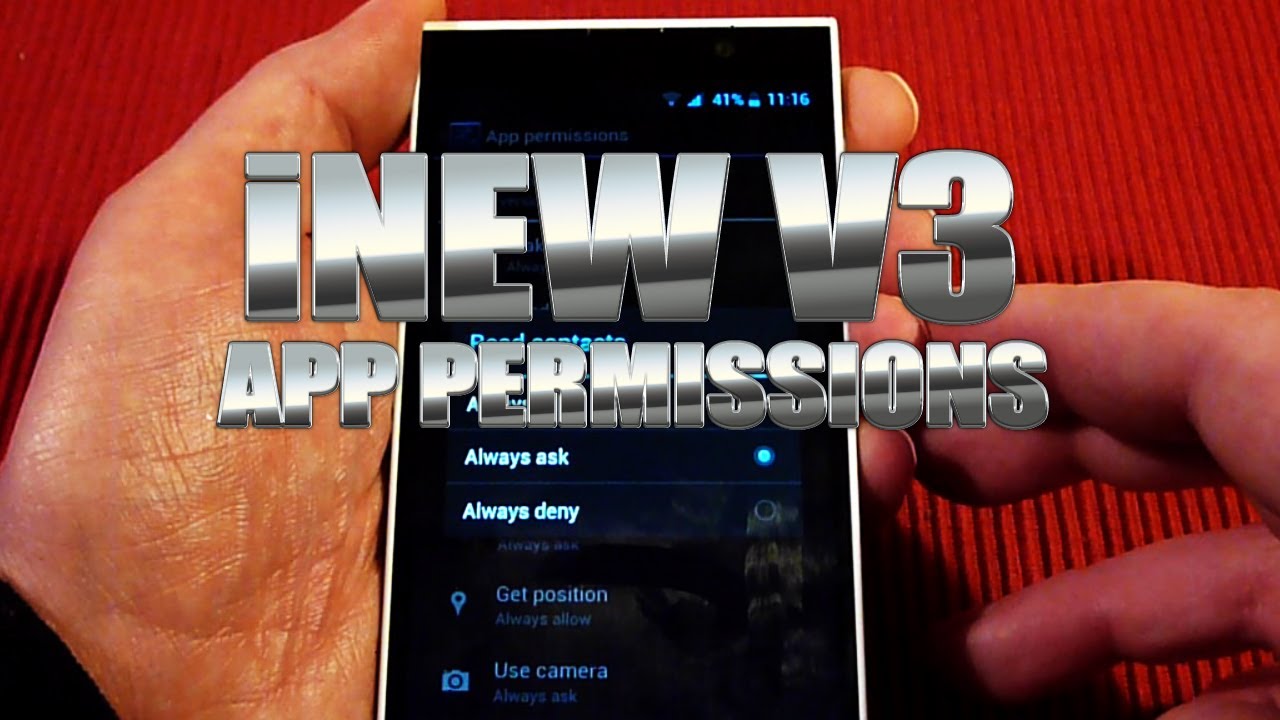 iNEW V3 - App Permission Security - MT6582 1.3GHz Quad Core 5.0 inch HD Display - ColonelZap