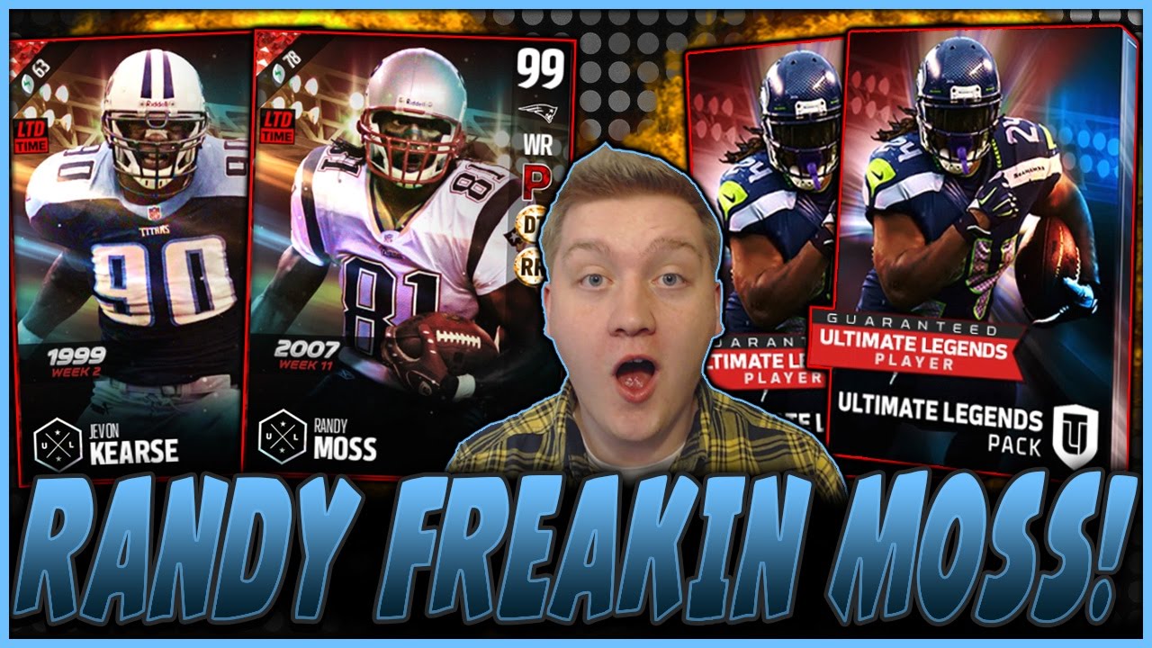 RANDY FREAKIN MOSS!!!! | BRAND NEW ULTIMATE LEGENDS! MOSS AND KEARSE!! | MUT 17 PACK OPENING
