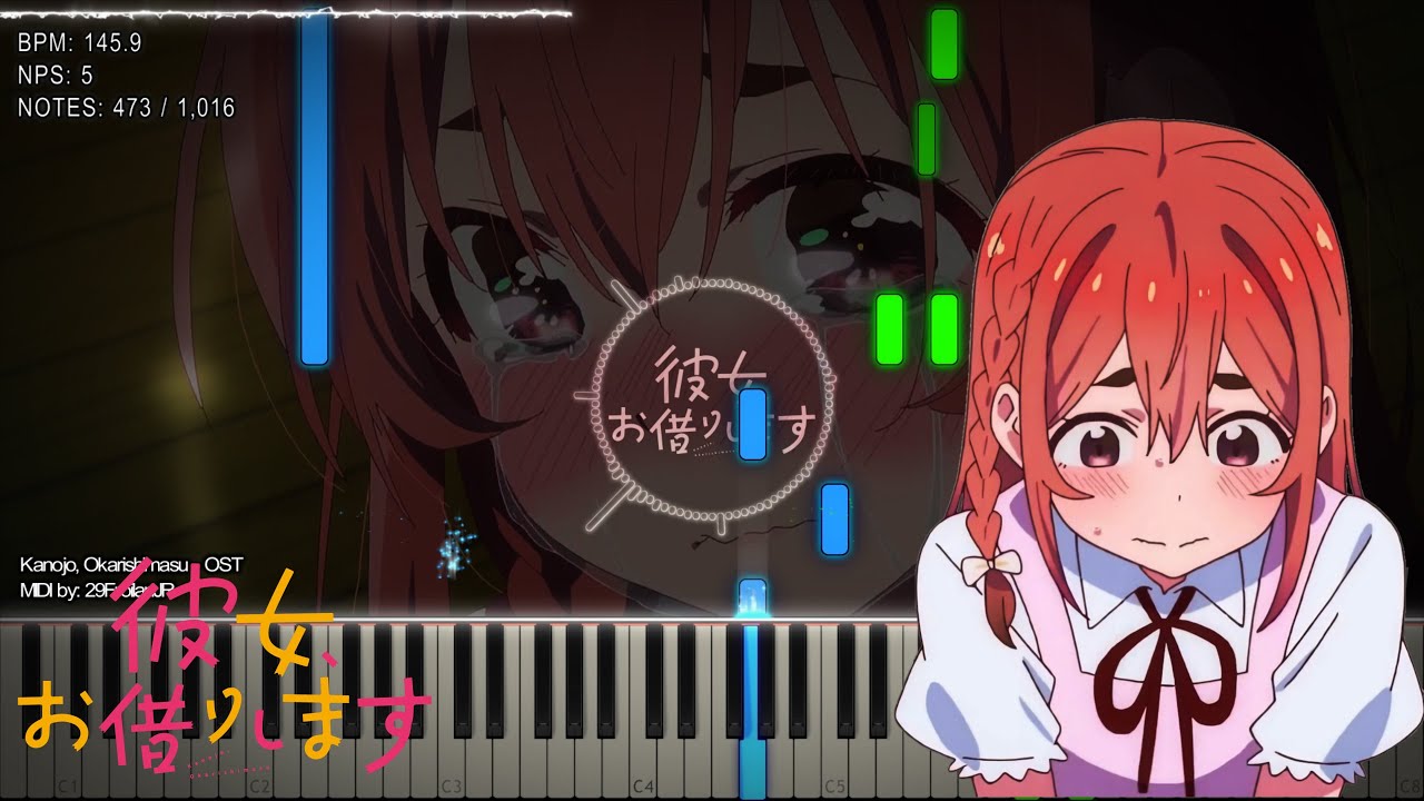 『Playable MIDI / Synthesia Visual』 Kanojo, Okarishimasu - Episode 23 Sumi Sakurasawa Theme OST