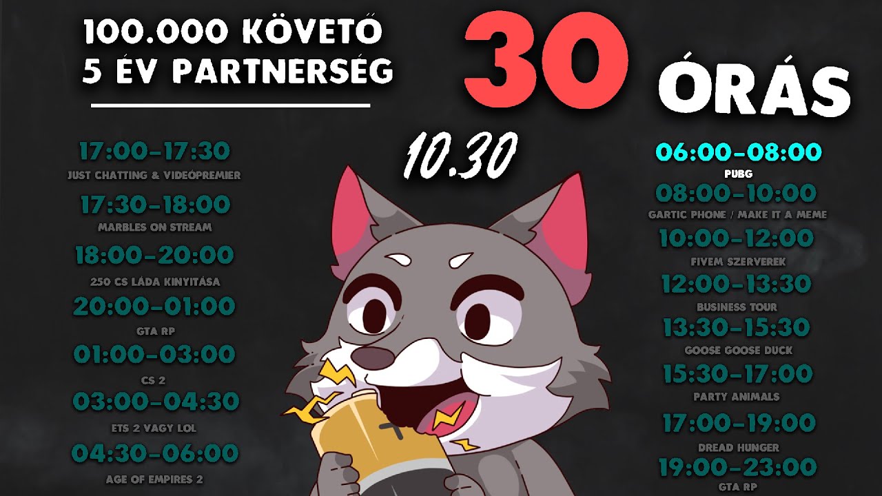 PUBG | 30 &Oacute;R&Aacute;S &Uuml;NNEPLŐ STREAM | 10.30.