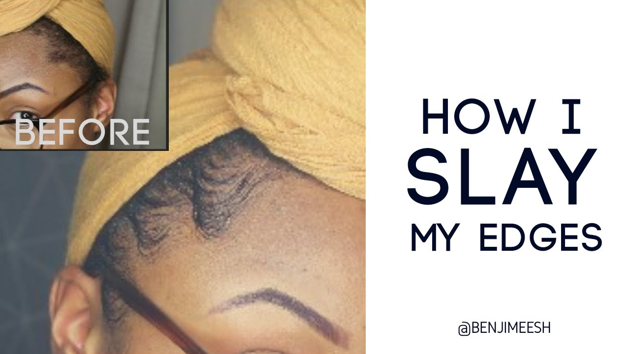 BABY HAIR/EDGES TUTORIAL using ECOSTYLER GEL | TYPE 4 HAIR | BENJIMEESH