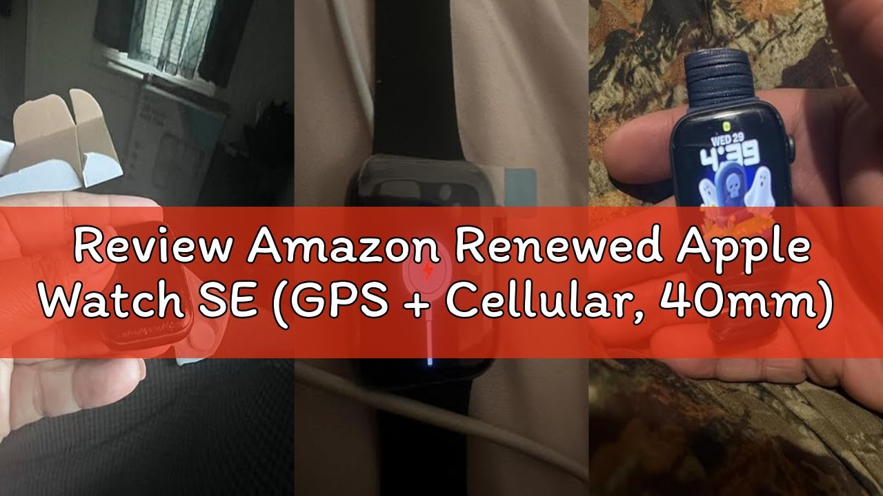 Review Amazon Renewed Apple Watch SE (GPS + Cellular, 40mm) - Space Gray Aluminum Case with Black Sp