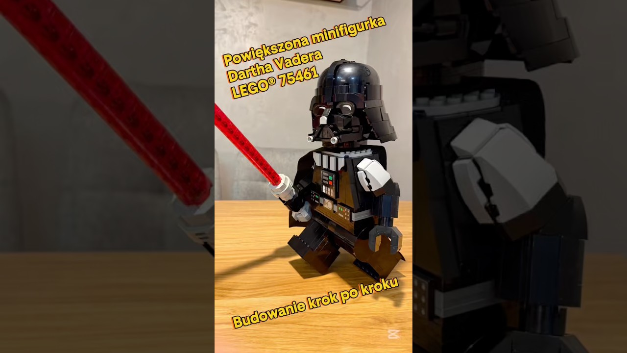 Powiększona minifigurka Dartha Vadera - zbudujmy razem - LEGO 75461 Star Wars #shorts