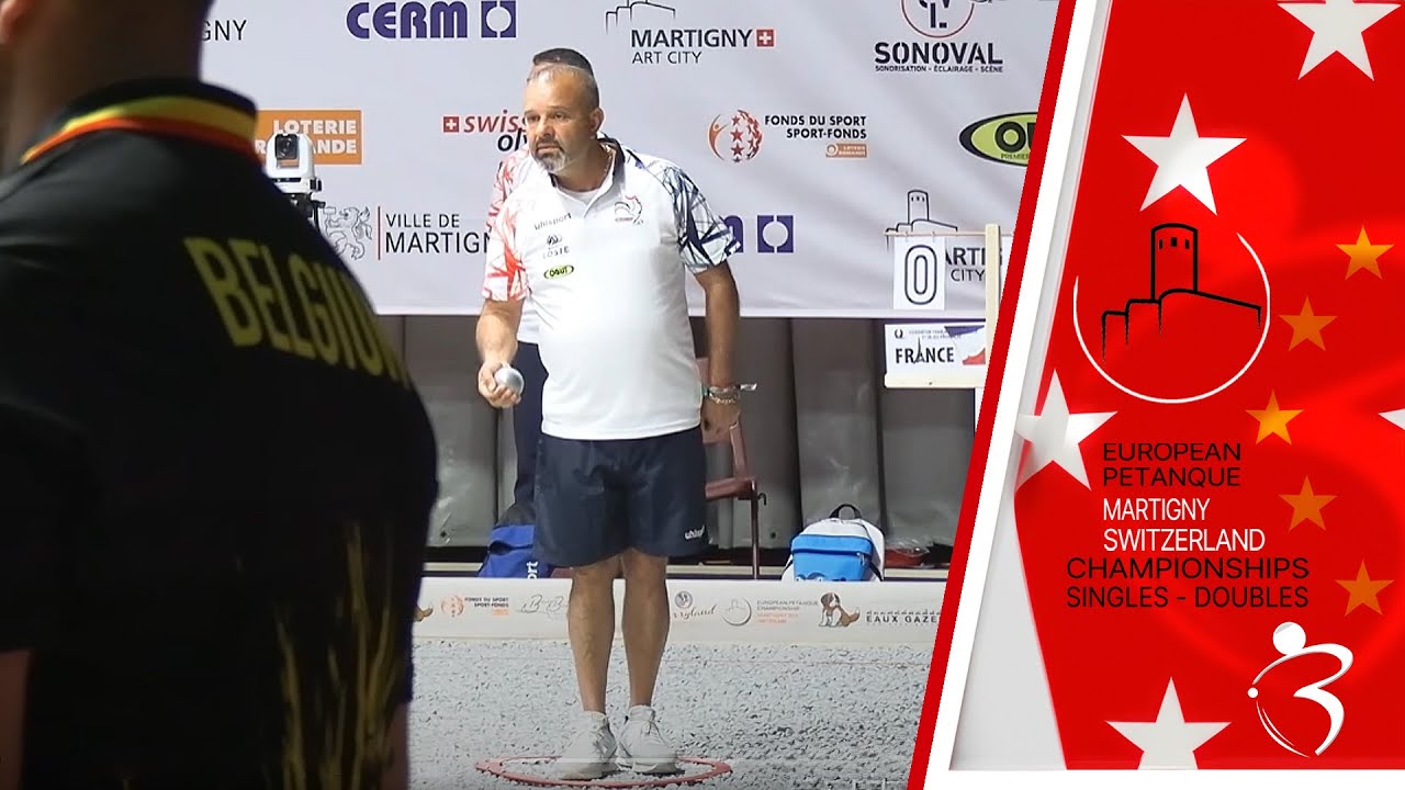 Demi-finale FRANCE vs BELGIQUE : Championnat d'Europe de pétanque doublette 2024 à Martigny (Suisse)