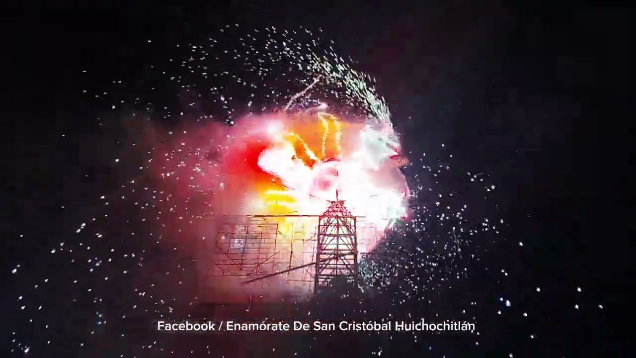 QUEMA DE CASTILLO EN HONOR A SAN CRISTÓBAL HUICHOCHITLÁN, FERIA PATRONAL 2024