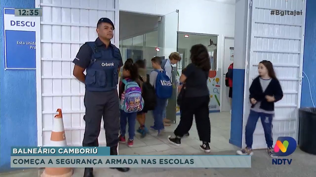 Come&ccedil;a a seguran&ccedil;a armada nas escolas de Balne&aacute;rio Cambori&uacute;