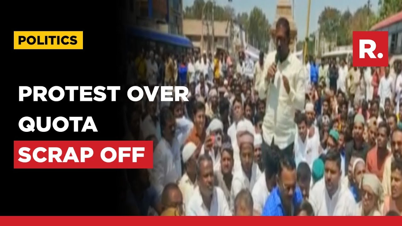 Muslim Community Protests Over Scrapping Off 4% Quota in Karnataka