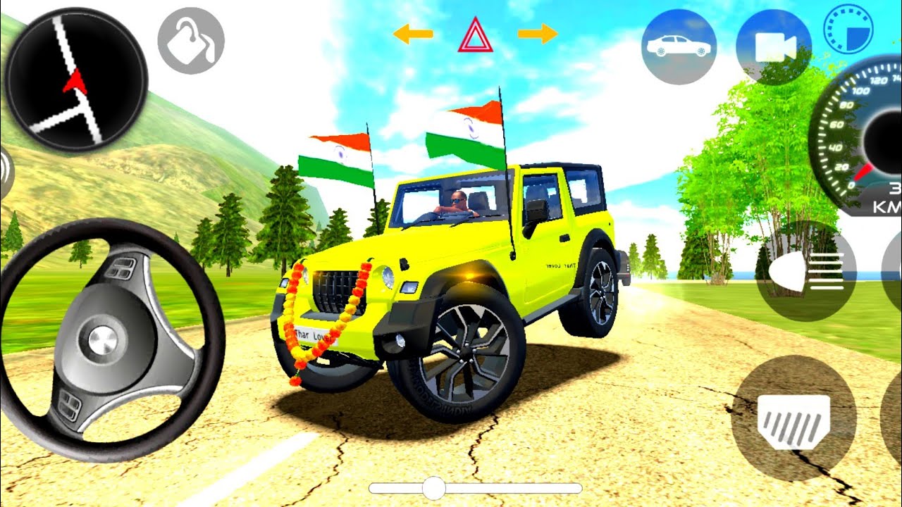 Modified Mahindra Thar 😡 | Yellow 💛Thar Indian Car Games |(Gadi Wala Game)Car Game Android Gameplay