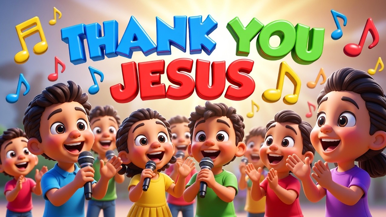 Thank You Jesus | Kids Singing in 3D Animation 🌈 ✅