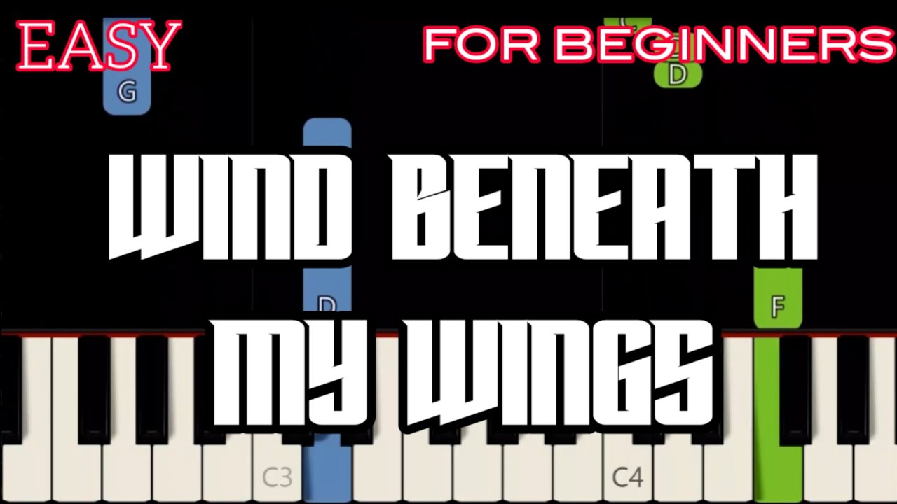 WIND BENEATH MY WINGS [ HD ] - BETTE MIDLER | SLOW & EASY PIANO